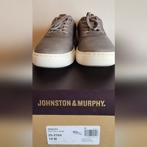 Johnston and Murphy Anders Gray Full Grain Mens Sz 10